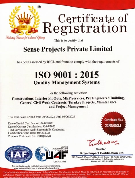 ISO-Certificate Sense Projects Pvt. Ltd.